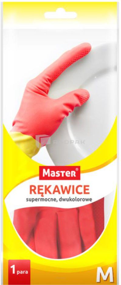 Rękawice gospodarcze Master M dwukolorowe