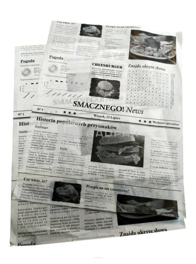 Papier burger gazeta a'250